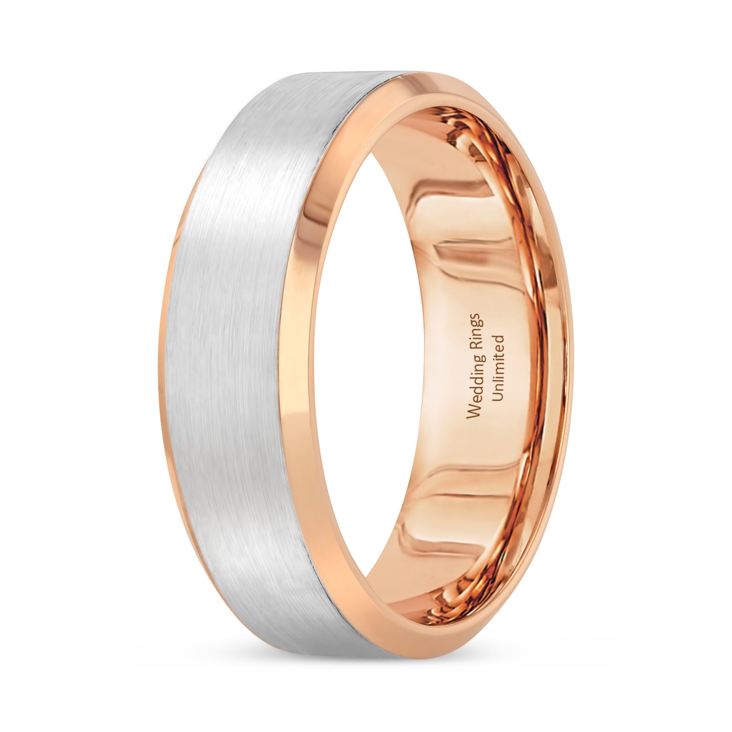 14K Two Tone Wedding Band -PN00054