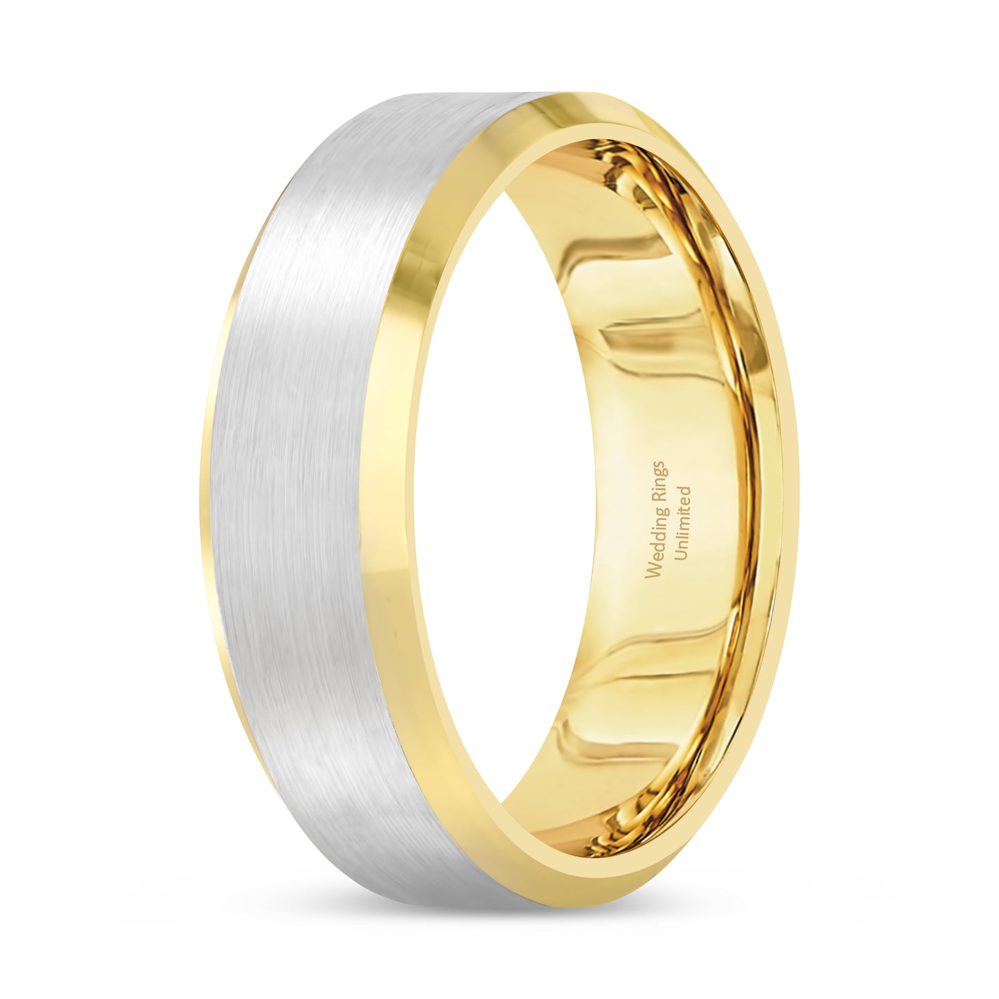 14K Two Tone Wedding Band -PN00055
