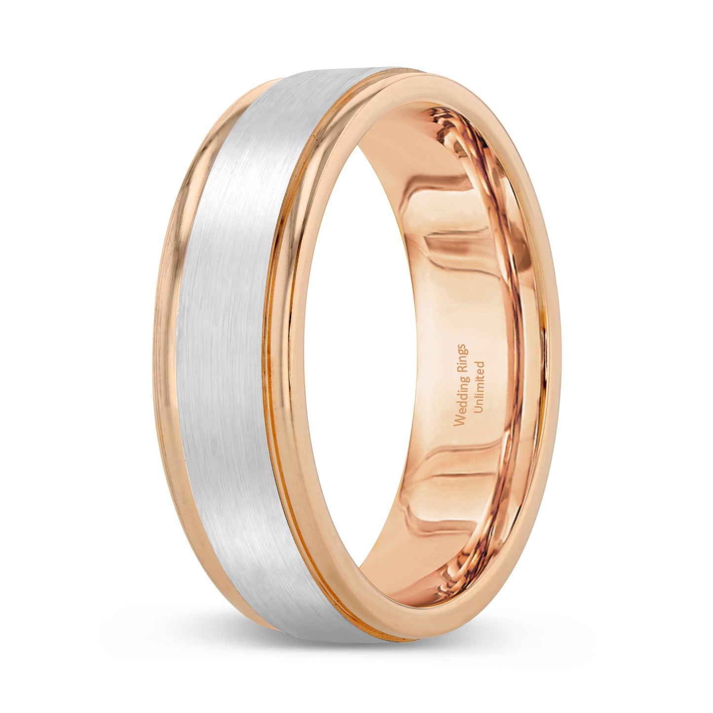 14K Two Tone Wedding Band -PN00056