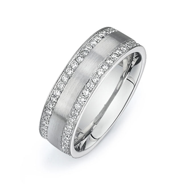 14K White Gold Wedding Band PN00578