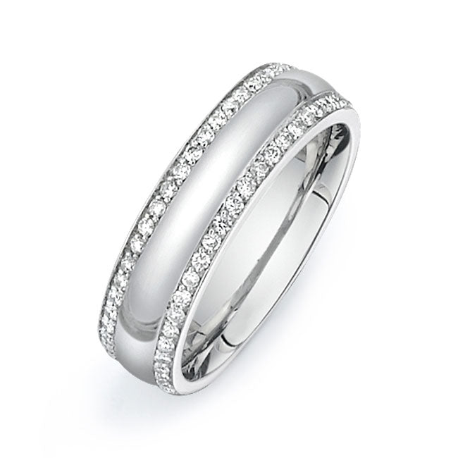 14K White Gold Wedding Band PN00644