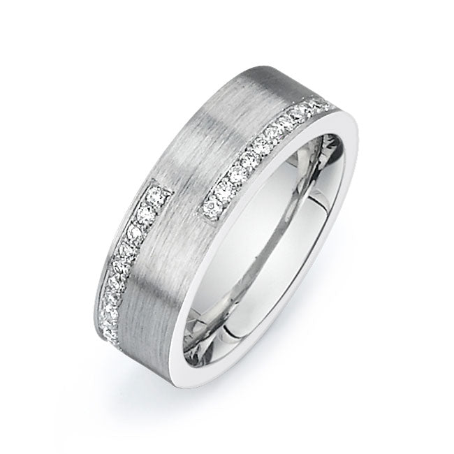 14K White Gold Wedding Band PN00633
