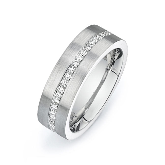 14K White Gold Wedding Band PN00635