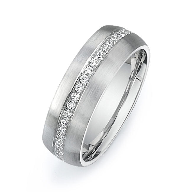 14K White Gold Wedding Band PN00632