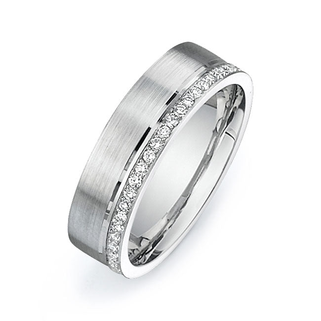 14K White Gold Wedding Band PN00580
