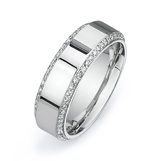 14K White Gold Wedding Band PN00647