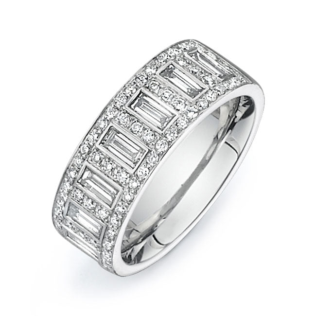 14K White Gold Wedding Band PN00596