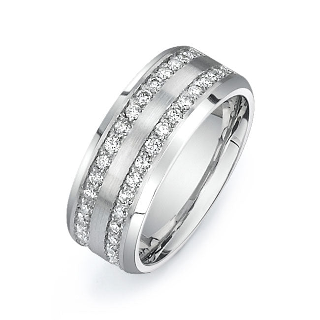14K White Gold Wedding Band PN00579