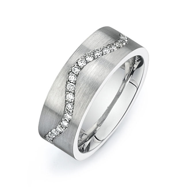 14K White Gold Wedding Band PN00578