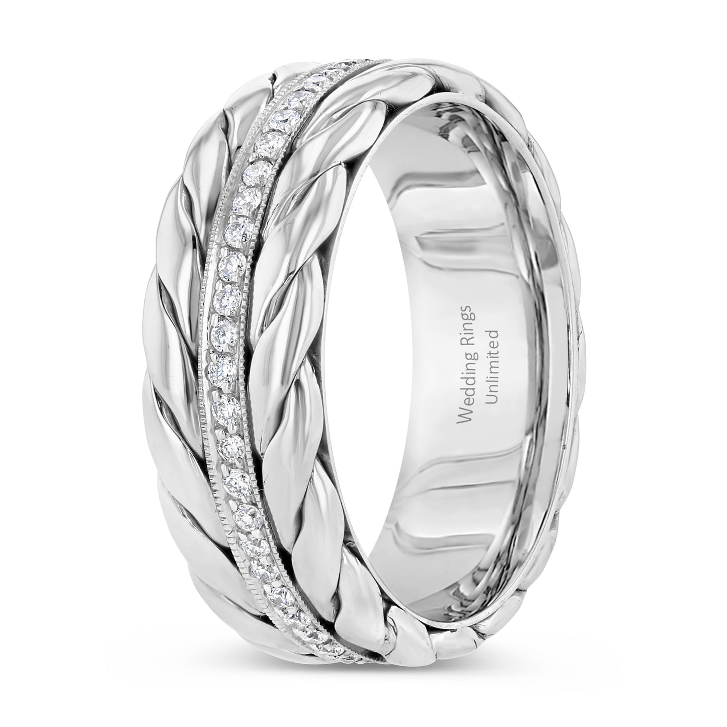 14k White Gold Wedding Band PN00683