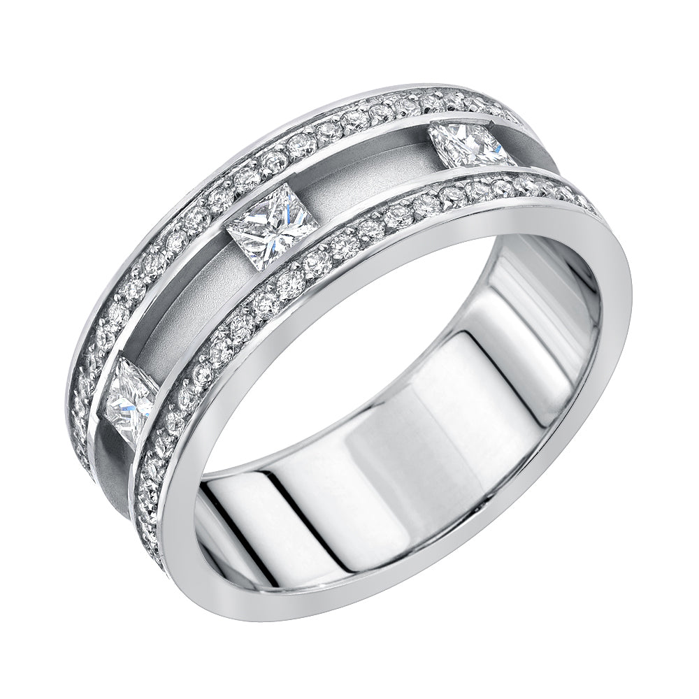 14K White Gold Wedding Band PN00676
