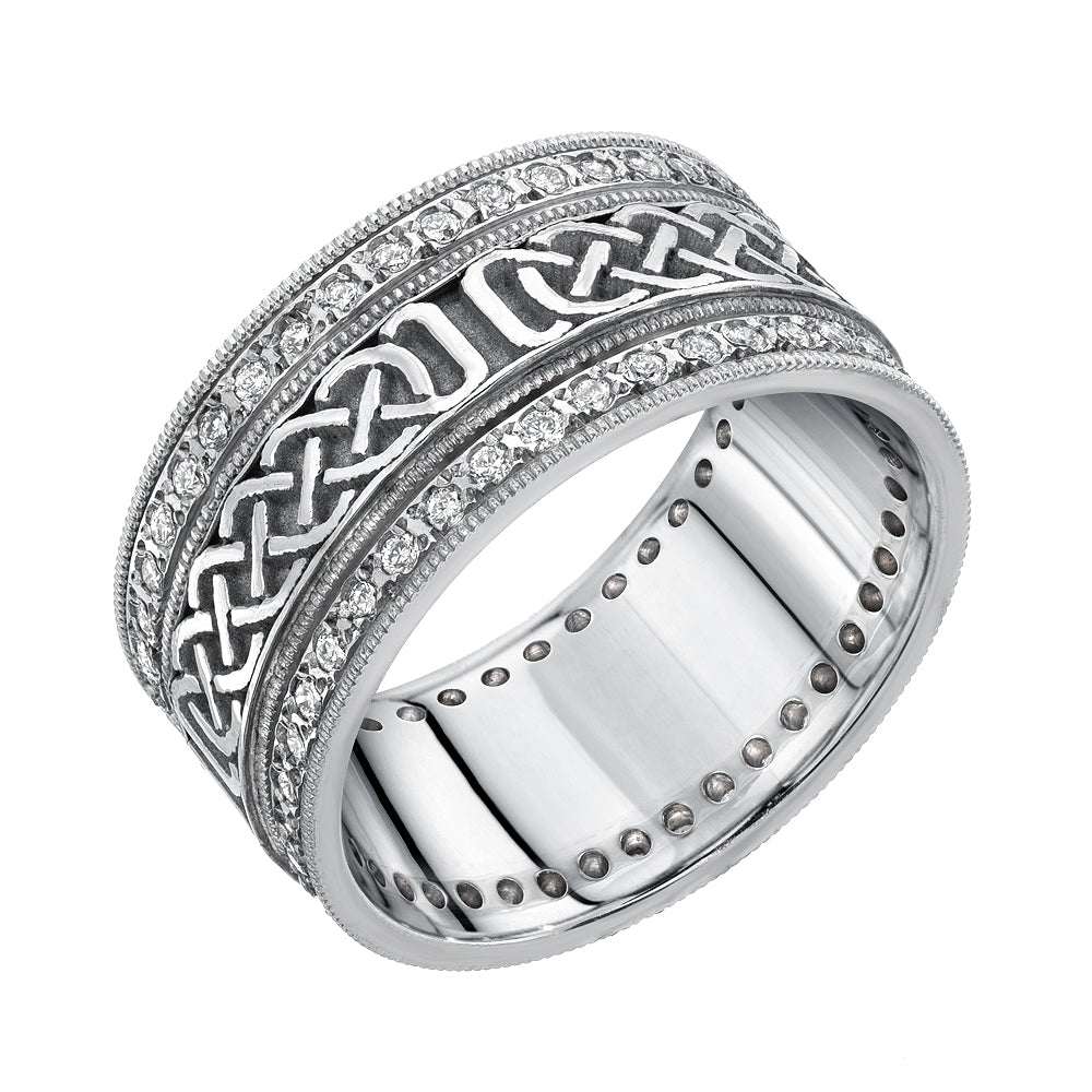 14K White Gold Wedding Band PN00701