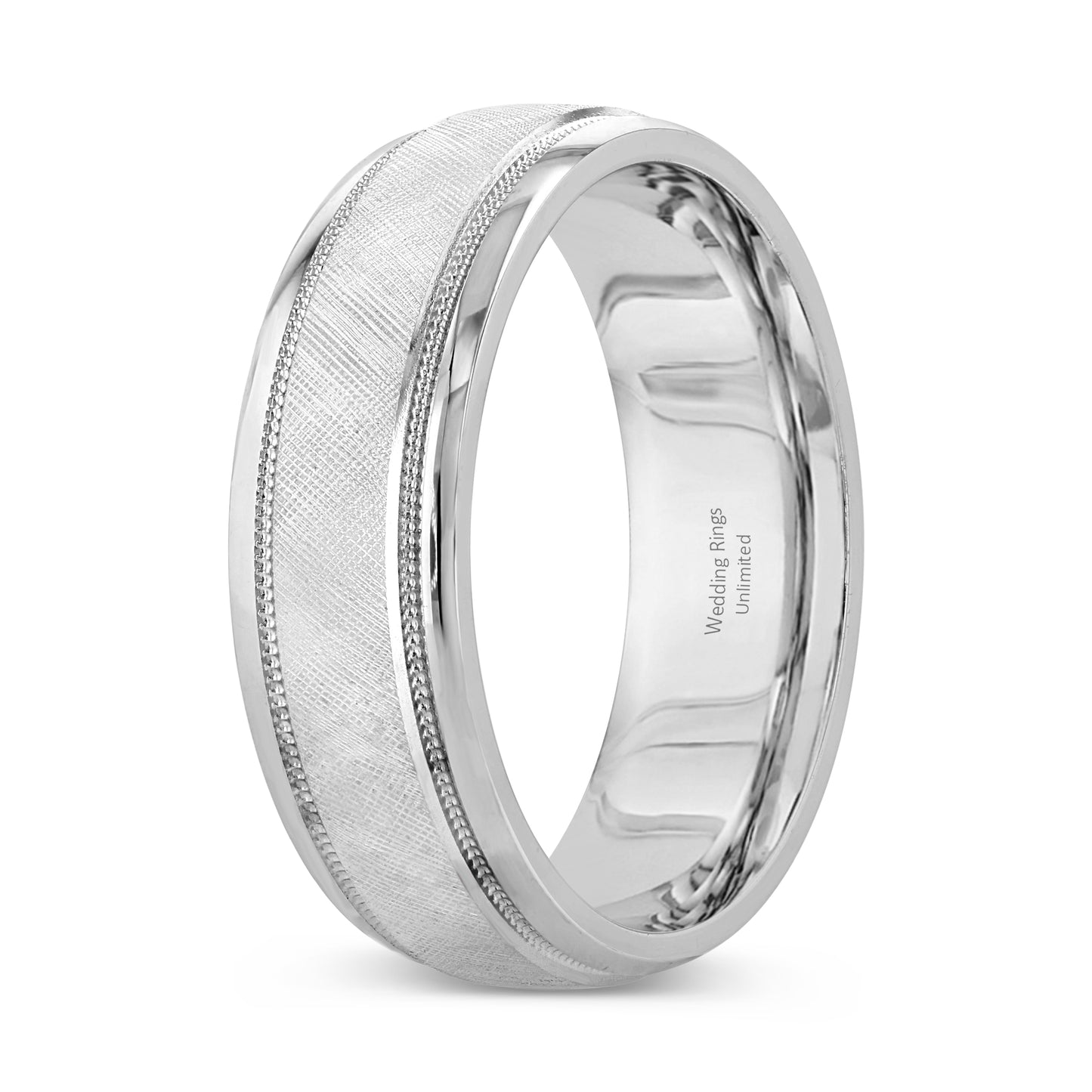 14K White Gold Wedding Band PN00698