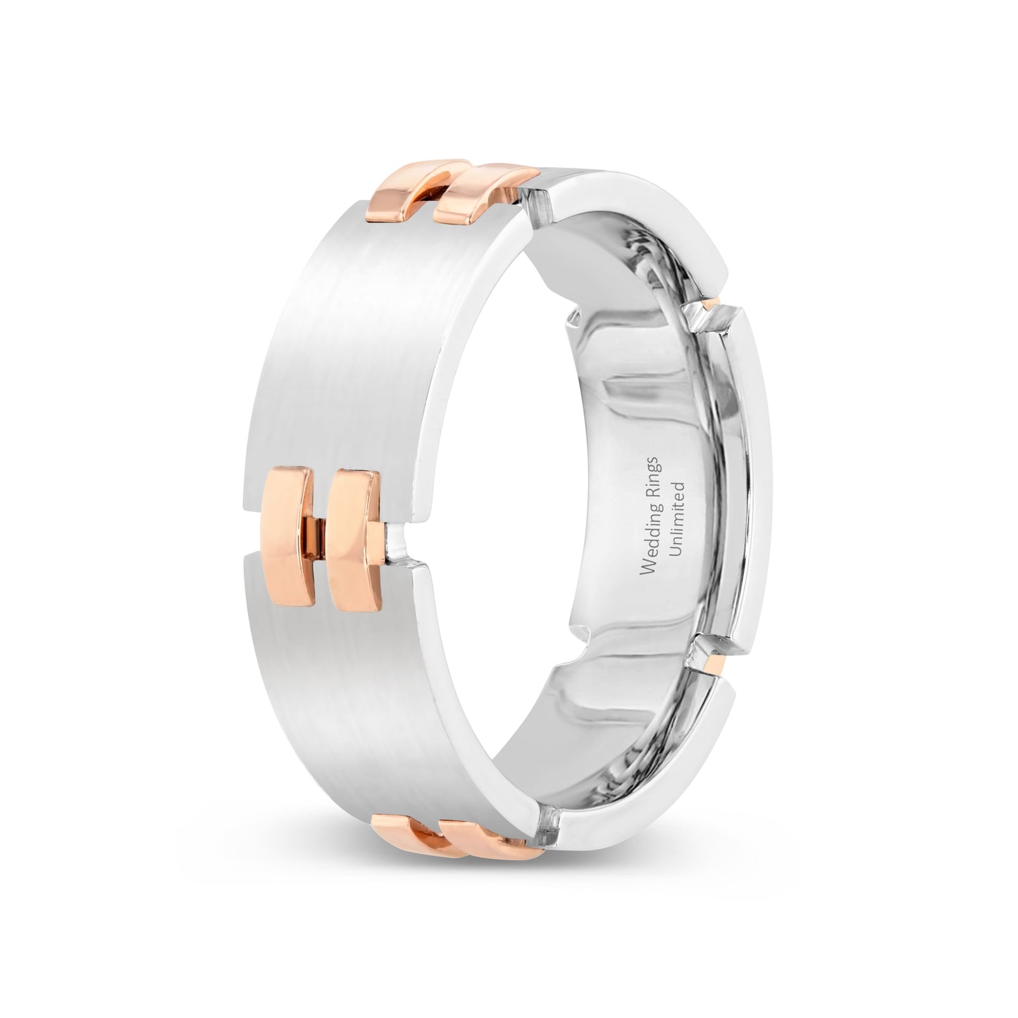 14k Two Tone Wedding Band -PN00030