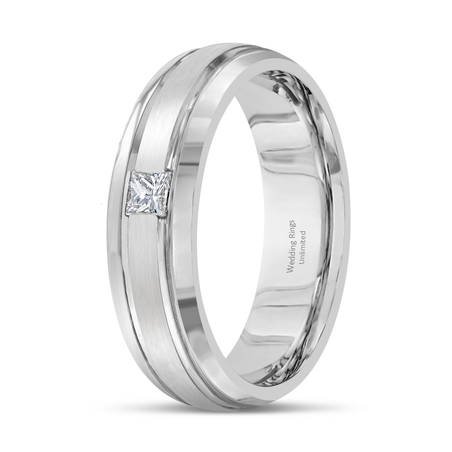 14K White Gold Wedding Band PN00699