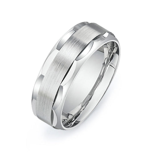 14K White Gold Wedding Band -PN00117