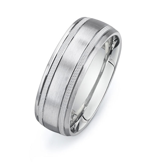 14K White Gold Wedding Band PN00264