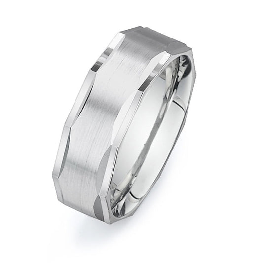 14K White Gold Wedding Band -PN00099