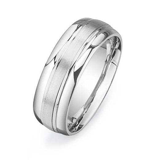 14K White Gold Wedding Band -PN00124