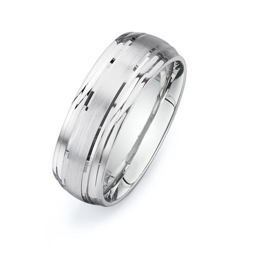 14K White Gold Wedding Band  -PN00103