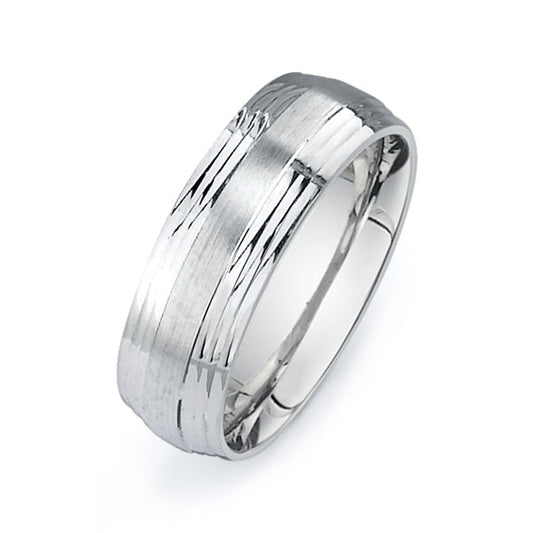 14K White Gold Wedding Band PN00265