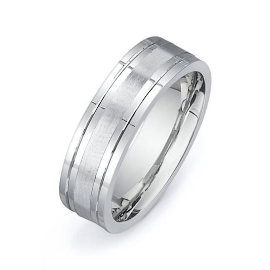 14K White Gold Wedding Band -PN00119