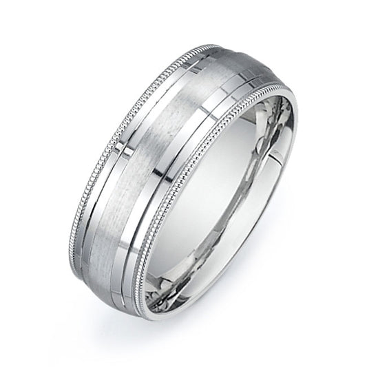 14K White Gold Wedding Band PN00268