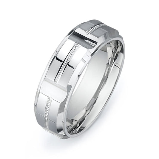 14K White Gold Wedding Band PN00271