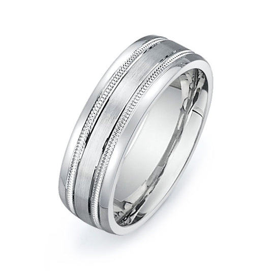 14K White Gold Wedding Band PN00272