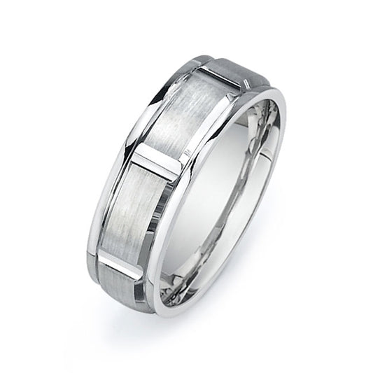 14K White Gold Wedding Band PN00227