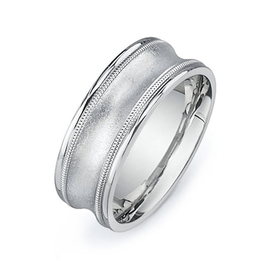 14K White Gold Wedding Band PN00237