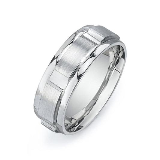 14K White Gold Wedding Band PN00278