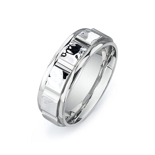 14K White Gold Wedding Band PN00252