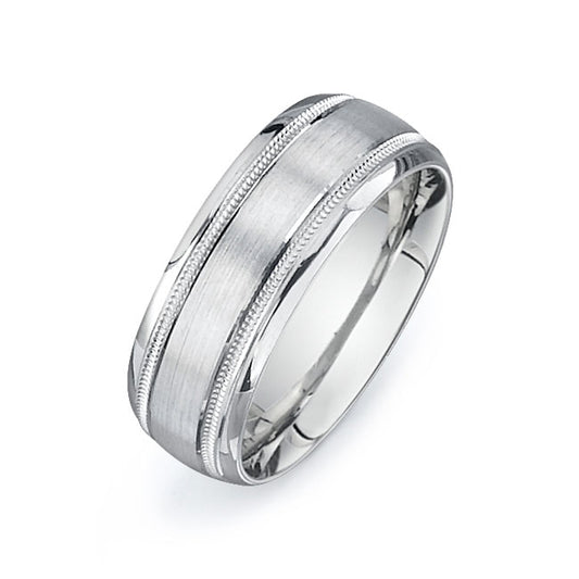 14K White Gold Wedding Band PN00261