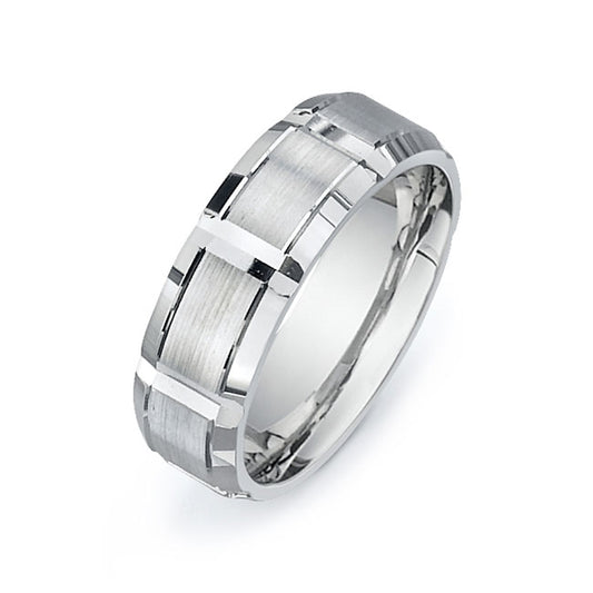 14K White Gold Wedding Band PN00318