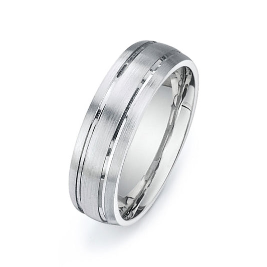 14K White Gold Wedding Band PN00283