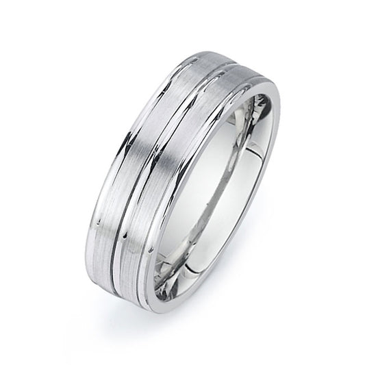 14K White Gold Wedding Band PN00282