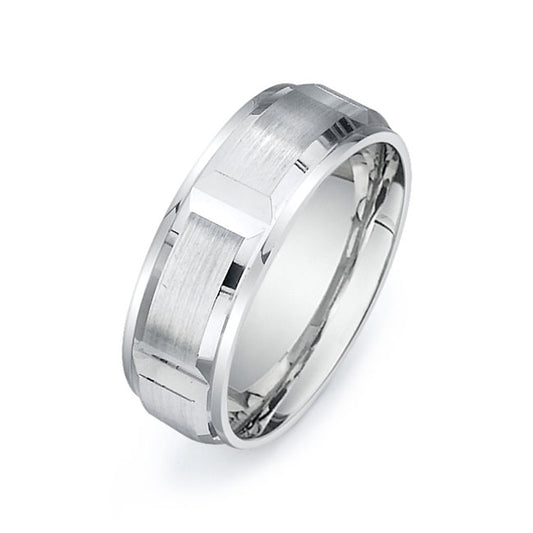 14K White Gold Wedding Band PN00315