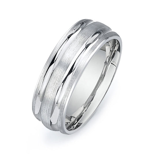 14K White Gold Wedding Band PN00286