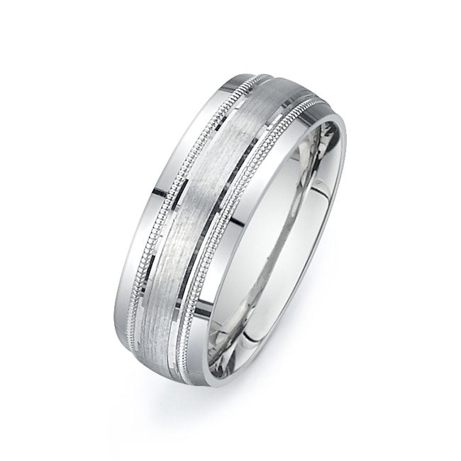 14K White Gold Wedding Band PN00425