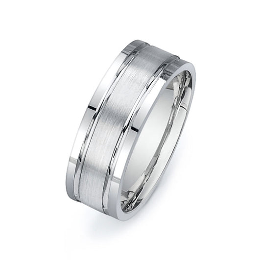 14K White Gold Wedding Band PN00269