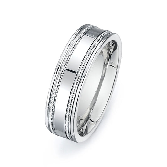 14K White Gold Wedding Band PN00221