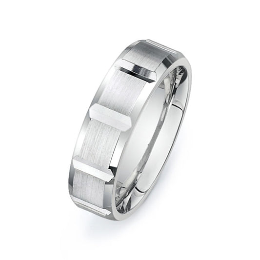 14K White Gold Wedding Band -PN00206