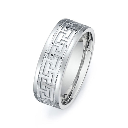 14K White Gold Wedding Band PN00271