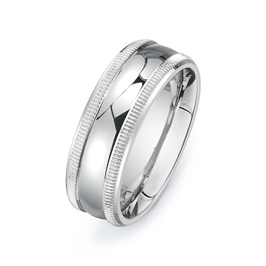 14K White Gold Wedding Band PN00275