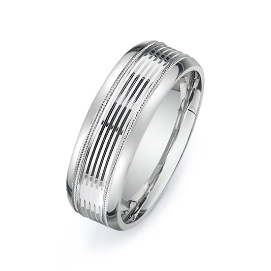 14K White Gold Wedding Band PN00426