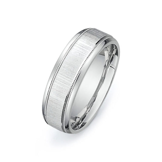 14K White Gold Wedding Band PN00319