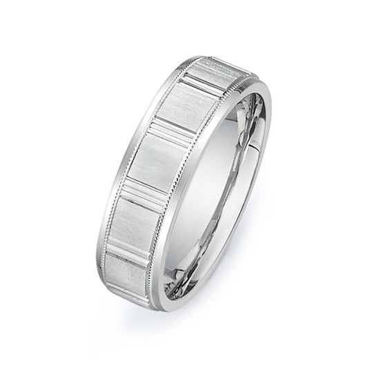 14K White Gold Wedding Band PN00250