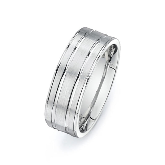 14K White Gold Wedding Band PN00323