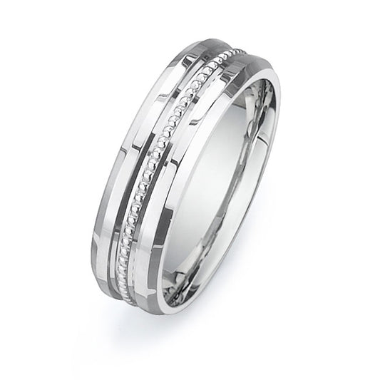 14K White Gold Wedding Band PN00287